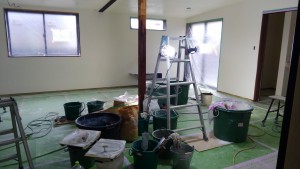 左官工事も大詰め